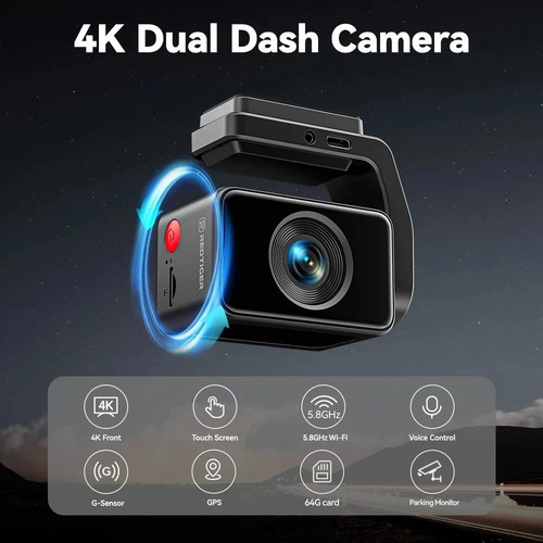 Redtiger dash cam front and - redtiger,
