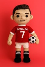 Cristiano Ronaldo Man Utd Al Nassr Portugal Football Kit Knitted Patterns 25cm