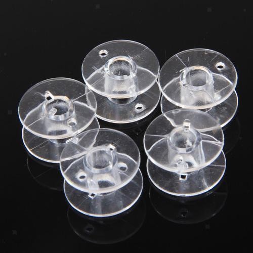 5pcs clear plastic spools - clear,