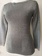 Karen Millen Slim Fit Ribbed Jumper Top Size Small (approx 30in)