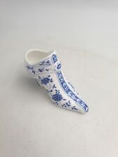 Compton Woodhouse Bone China Princess Royale Miniature Shoe Ornament Blue White