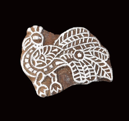 Indian wood printing block - wood,