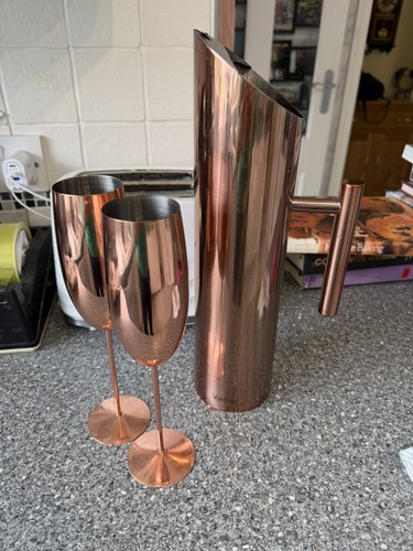 Copper coloured stainless jug - stainless,