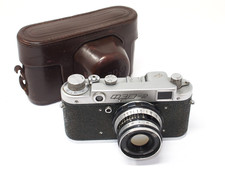 FED-2 Rangefinder Film Camera with Industar 52mm f2.8 Lens and Case
