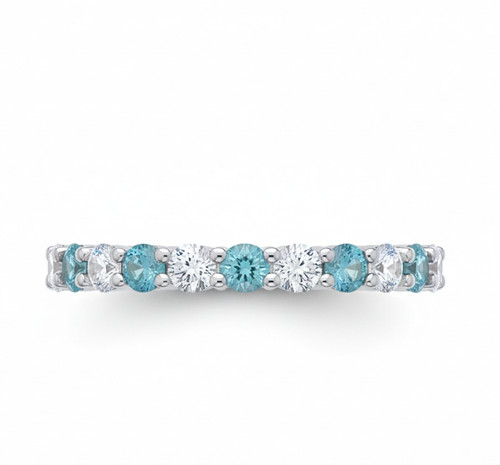 Sterling silver blue topaz - silver,