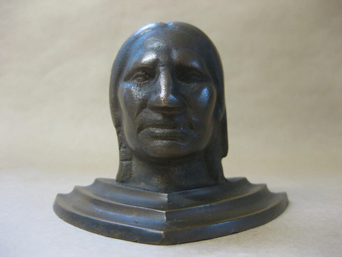 Vintage cast bronze native - vintage,
