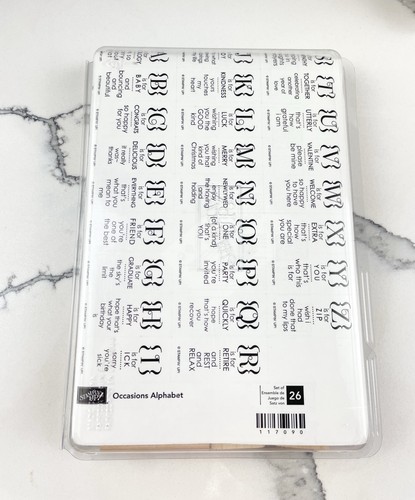 Stampin occasions alphabet - stampin, up
