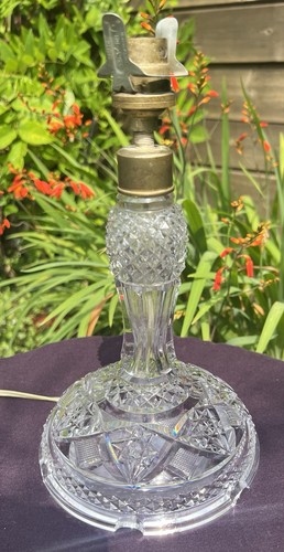 Vintage cut glass cristal lamp - cut,