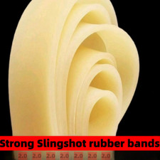 Powerful 2.0mm Slingshot Flat Rubber Bands Catapult Replacement Elastic Band UK