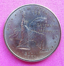 NEW YORK       2001-D      B/UNC STATE QUARTER COIN
