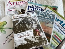 Bundle. Art Painting. DVDs, Magazines. Mixed Media, Acrylic, Watercolour Pencils