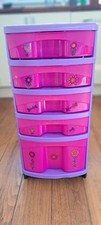 Vintage kids bedroom plastic drawers, pink and purple ? 