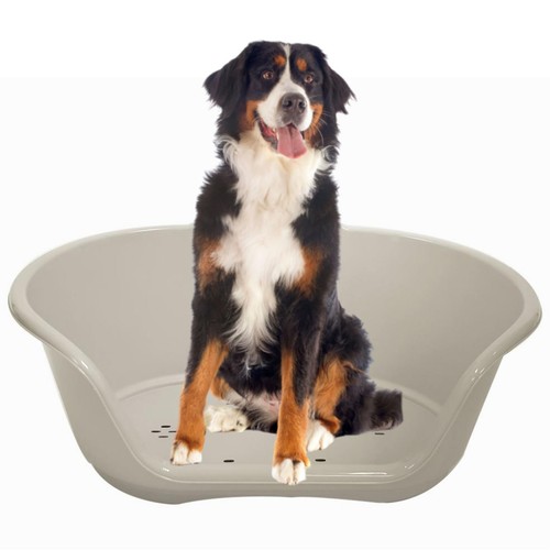 Grey plastic pet bed - grey,