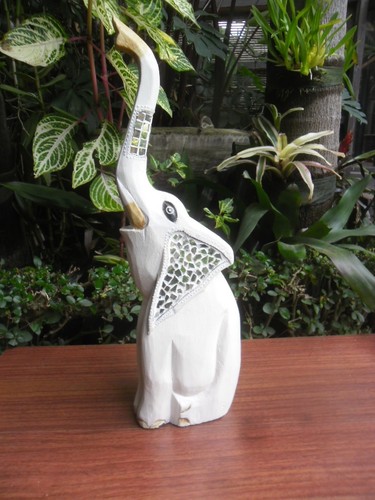Elephant wood carving hand - elephant,