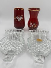 2 X Bohemia Glass Thistle