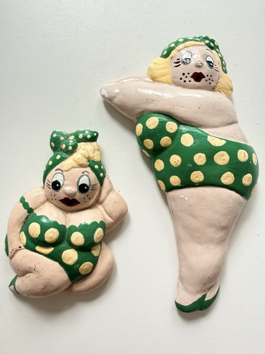 Pair 1940s 50s chalk - pair,