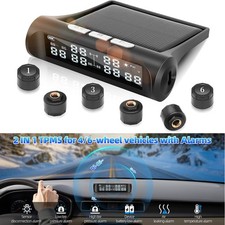 Solar Car TPMS Wireless Tyre Pressure Monitoring System for 4 / 6 Wheel Sensors