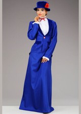 Ladies Mary Poppins Style Blue