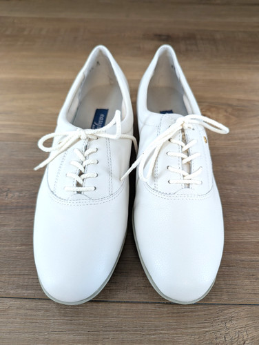 Women white leather - 8.5b,