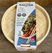 Salter ; 2-Tier Bamboo Steamer