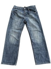 ? Y2K Petroleum Men’s Wide-Leg Jeans – Blue, W34 L29 – Mid Rise, Vintage Style