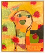 Abstract oil paintings on