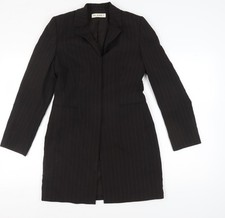 Planet Women's Black Long Pinstripe Suit Jacket - Size 8