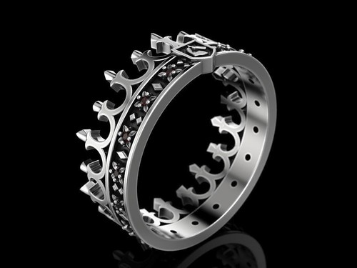 Mens red garnet king crown - red,