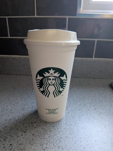 Starbucks white reusable - starbucks,