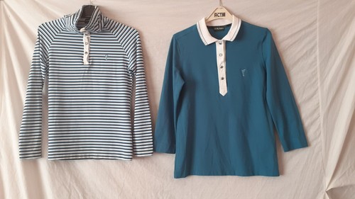 Ladies blue white golfino - 2,