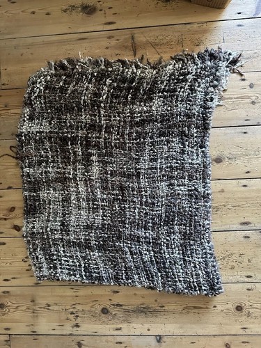 Brown knitted blanket throw - brown, blanket/throw