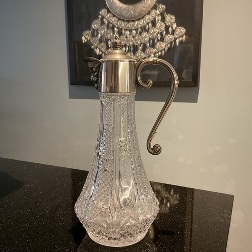 Antique cut crystal claret jug - antique,