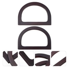 2 Pcs Wooden Handbag Handle