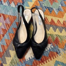 Gabor Black Leather Slingback