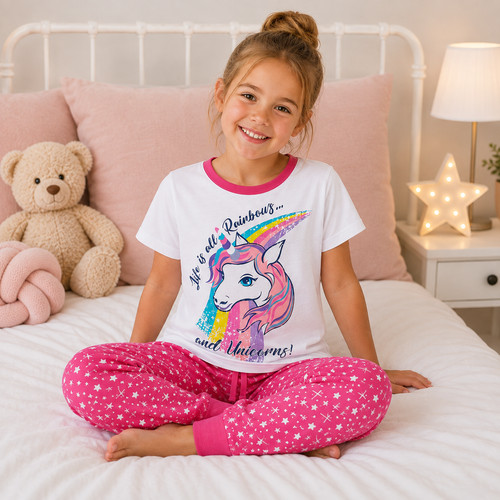 Girls unicorn pyjamas - girls,