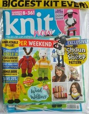 Knit Now! Magazine # 91 Wind in the willows kit, Shaun the sheep patterns