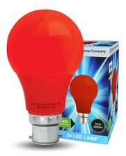 5W LED RED GLS Light Bulb B22
