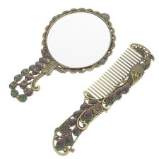 Mirror with Comb Hand Held