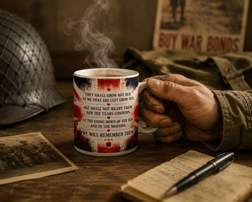 Remembrance day poppy - remembrance, mug