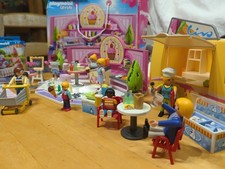 Playmobil City life Cupcake Shop, Ice cream Van, Figures, Patisserie, Bundle