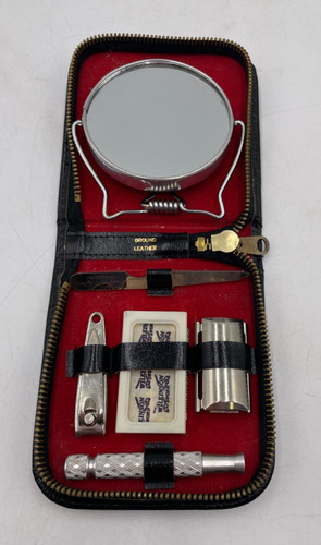 Vintage grooming kit with - vintage,