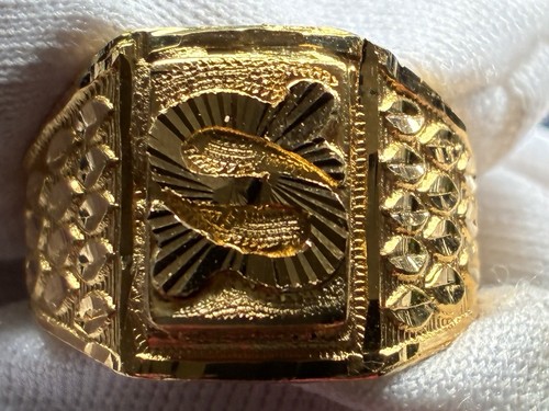 22ct solid gold signet ring - solid,