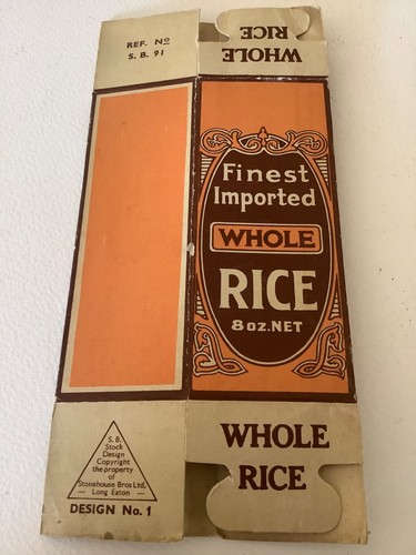 Vintage whole rice packaging - rice,