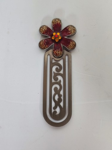 Vintage metal red flower - vintage,