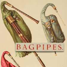 BAGPIPES 1888 Fine Art Litho