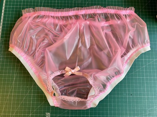 See through pink pvc - , plastic