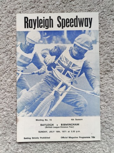 Speedway programme rayleigh - speedway,