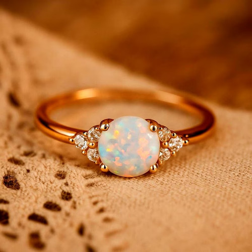 Opal ring 14k gold - ring,