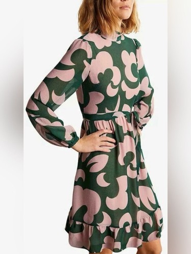 Boden lottie green pink line - green,