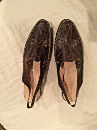 Dorndorf brown leather - , slides